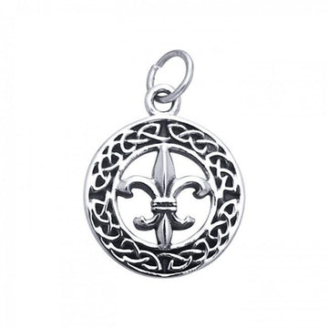Celtic Fleur De Lis Silver Charm TCM030 - Jewelry